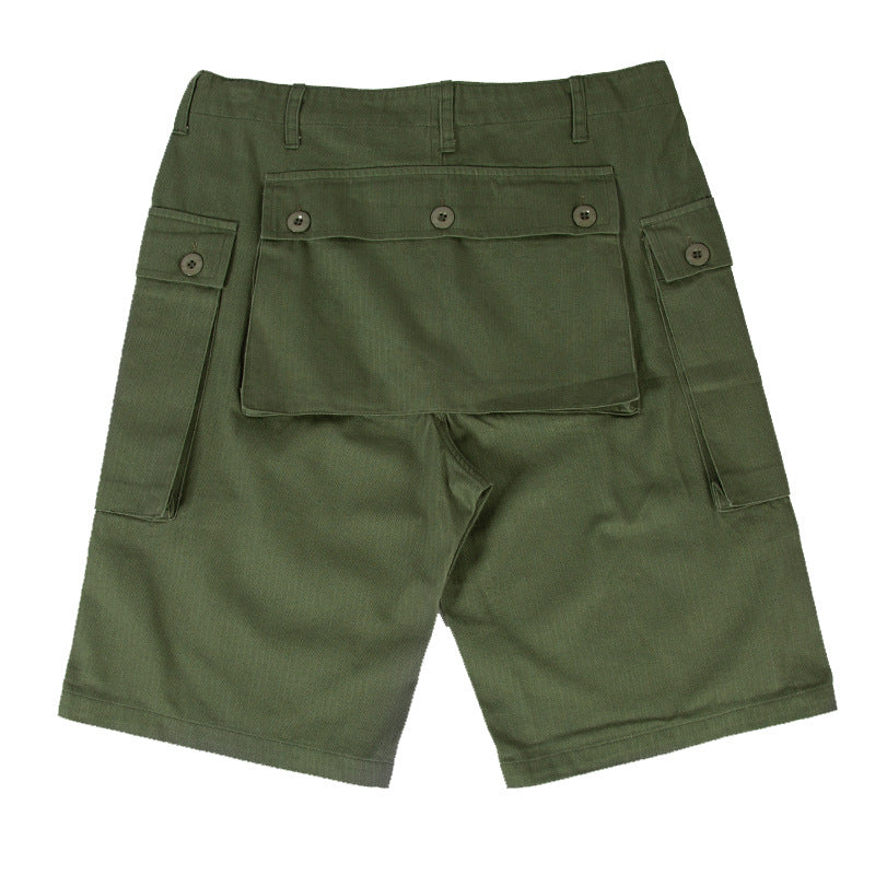 Retro Military Uniform Multi-bag Shorts
