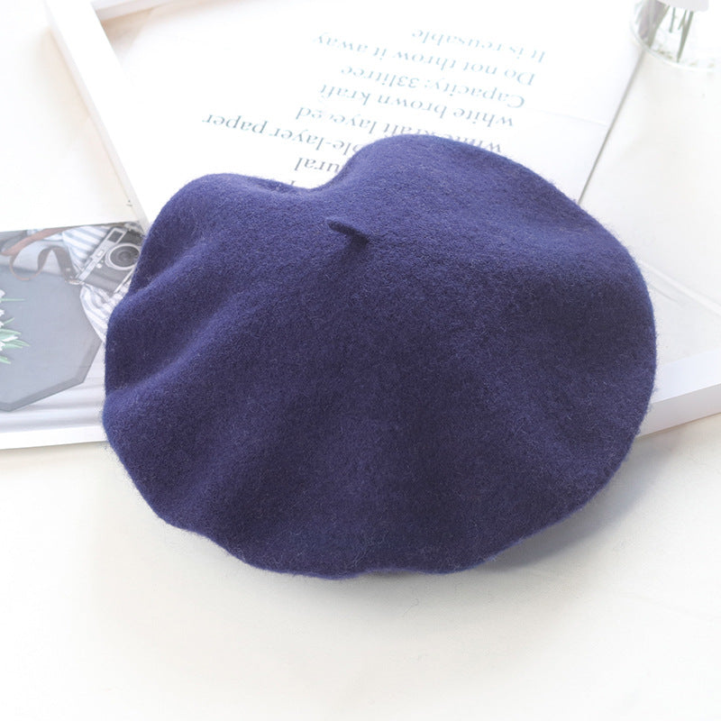 Children's Fashion Retro Warm Painter Woolen Knitted Hat