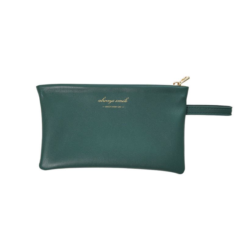 Soft Leather Mini Carry-on Storage Portable Cosmetic Bag