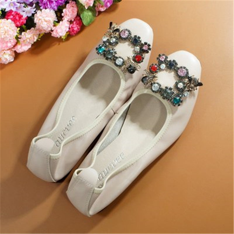 Flat Shoes With Shallow Mouth And Comfortable Low Heel