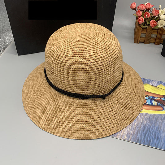 New Foldable Adjustable Windproof Rope Women's Straw Hat