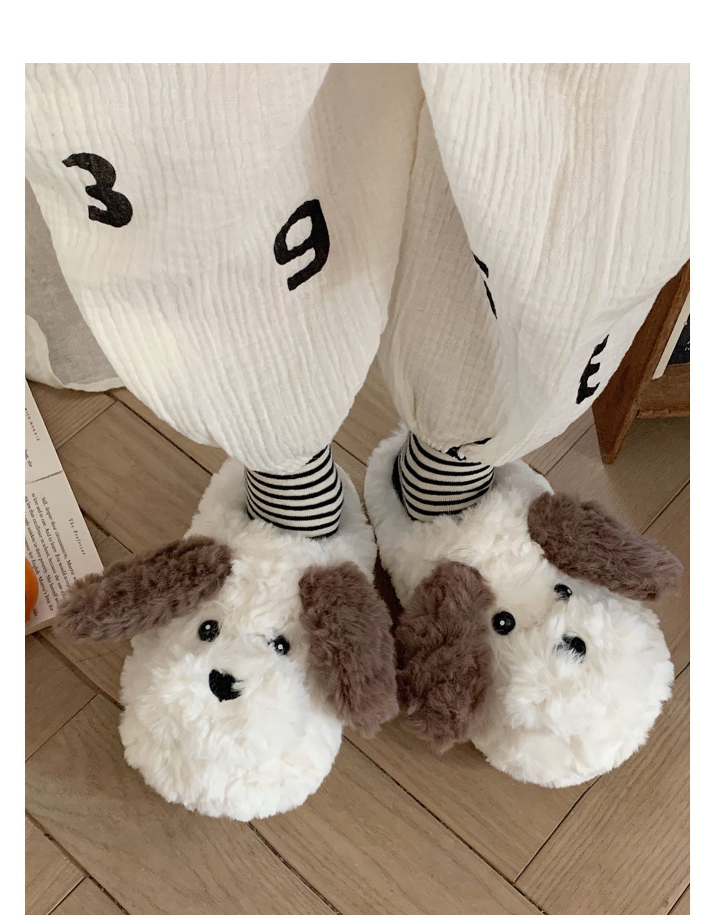 Women's Winter Girly Heart Indoor Home Thermal Cotton Slippers Cartoon