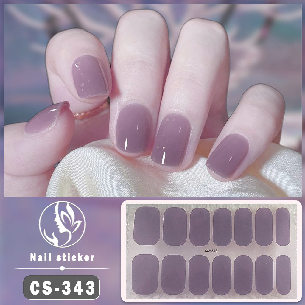 Waterproof Solid Color Nail Art Nail Shaped Piece