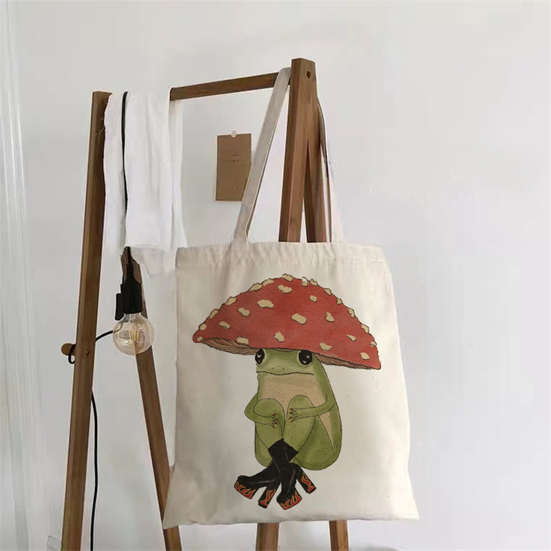 Printed Student Hand-held Shoulder Canvas Bag