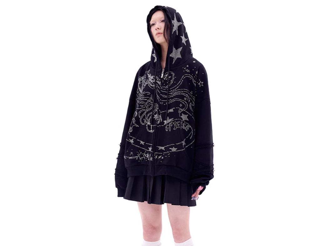 Snake Demon Girl Hot Diamond Hoodie