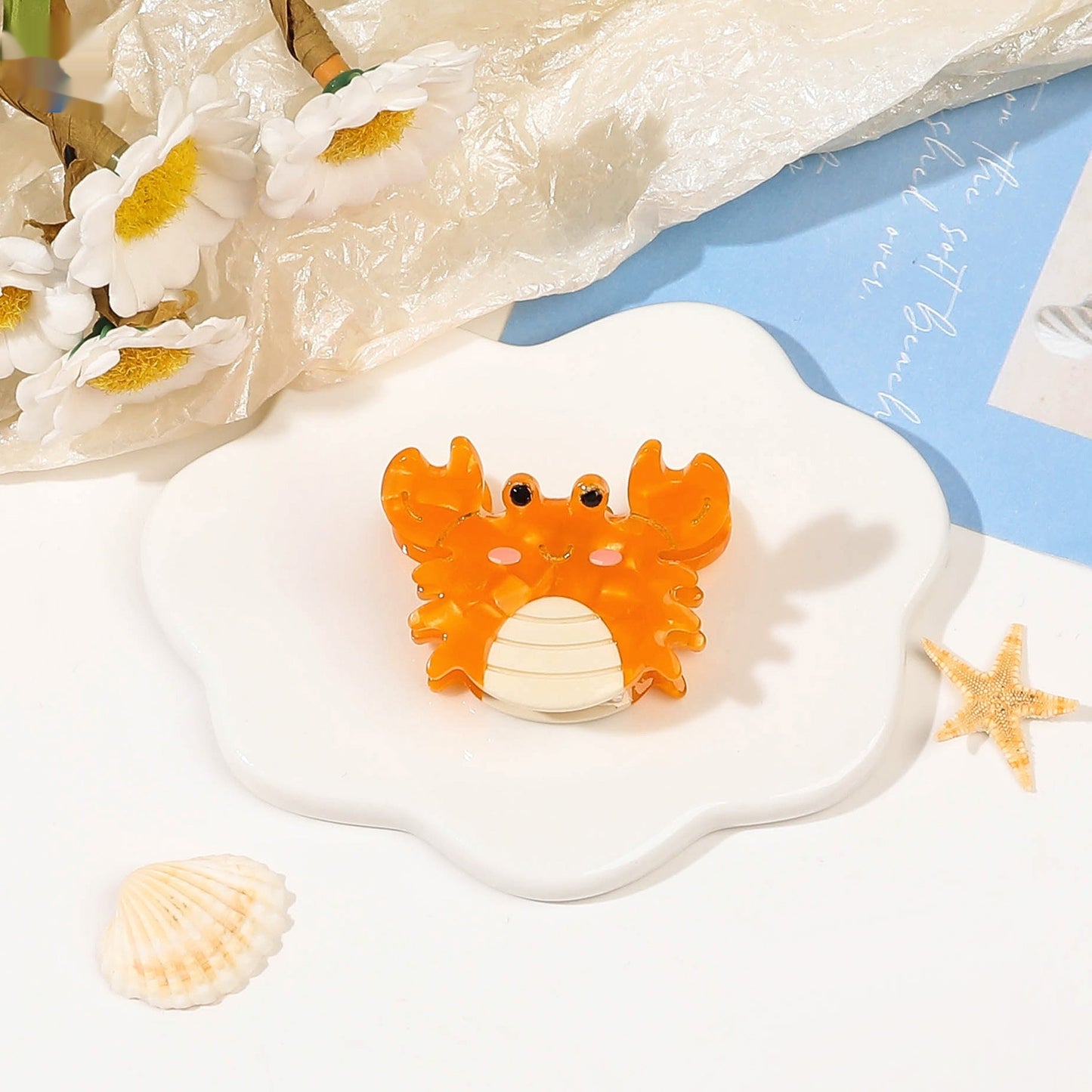 Handmade Acetic Acid Small Hair Clip Marine Life
