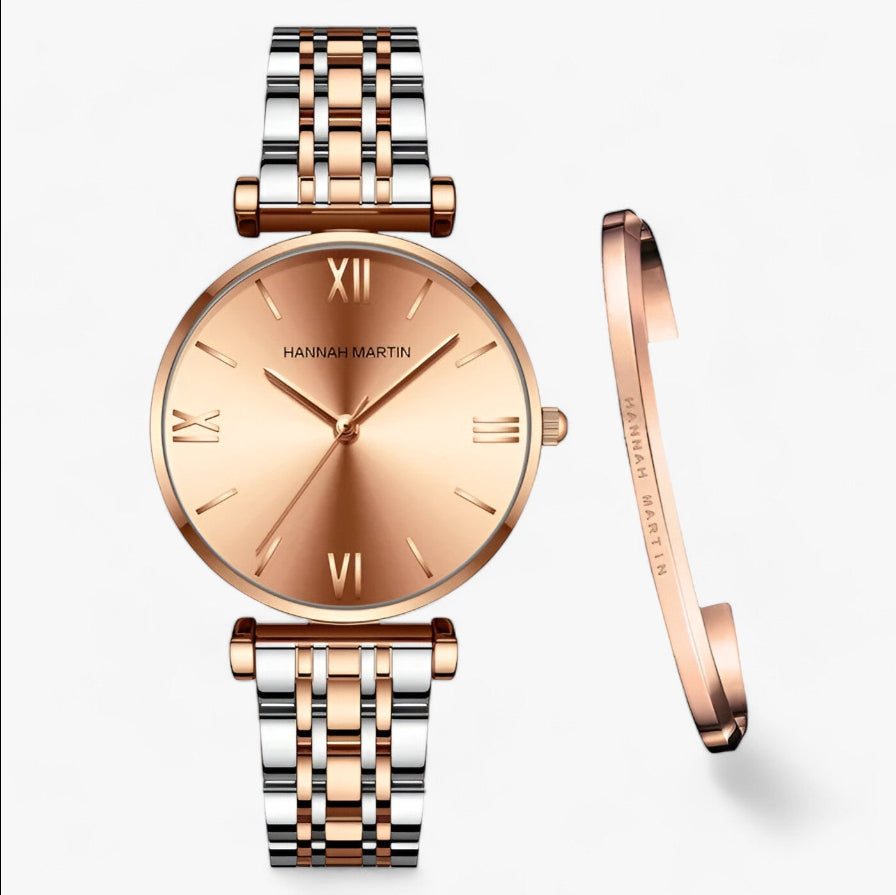 Women's Solid Stainless Steel Band Watch