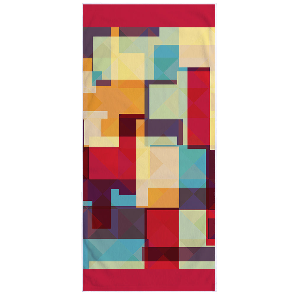 Microfiber Square Print Beach Towel