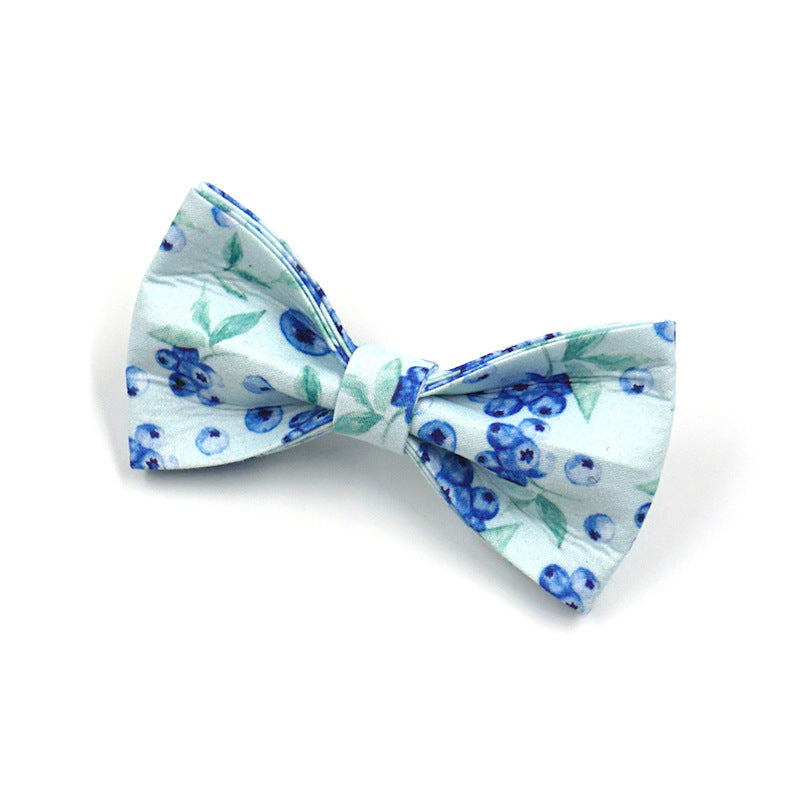 Striped Print Pet Chest And Back Leash Bow Trash Bag Set