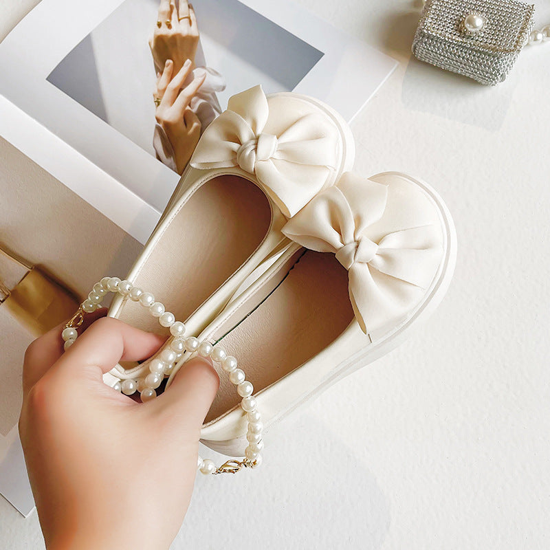 Princess Small Leather Pumps Children's Shoes