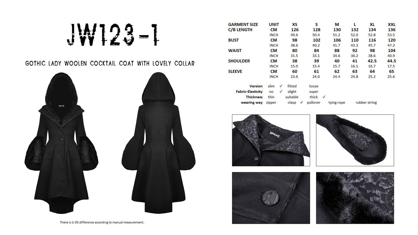 Simple And Versatile Stand Collar Coat Wool Coat