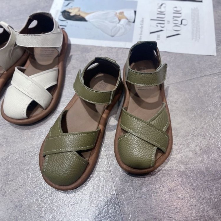 Womens Breathable Roman Sandals With A Closed Heel