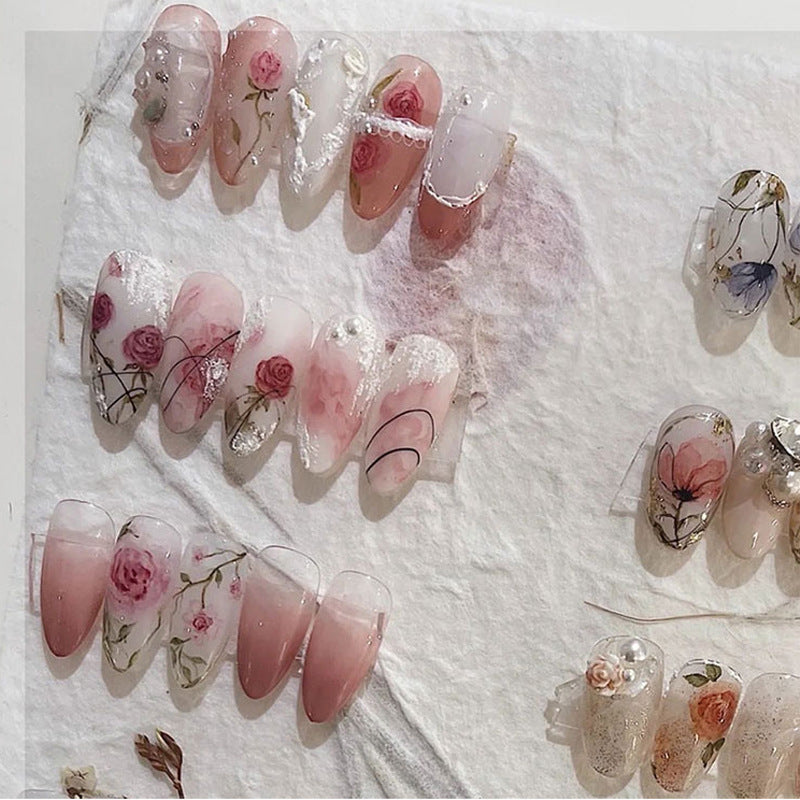 Dried Rose Flower Nail Sticker
