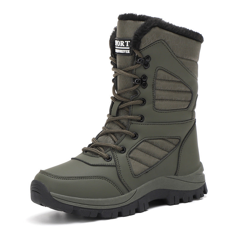 Thickened Long Wool Plus Velvet Warm Snow Boots