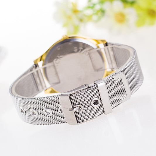 Temperament Ladies Cute High School Student Steel Strap Watch
