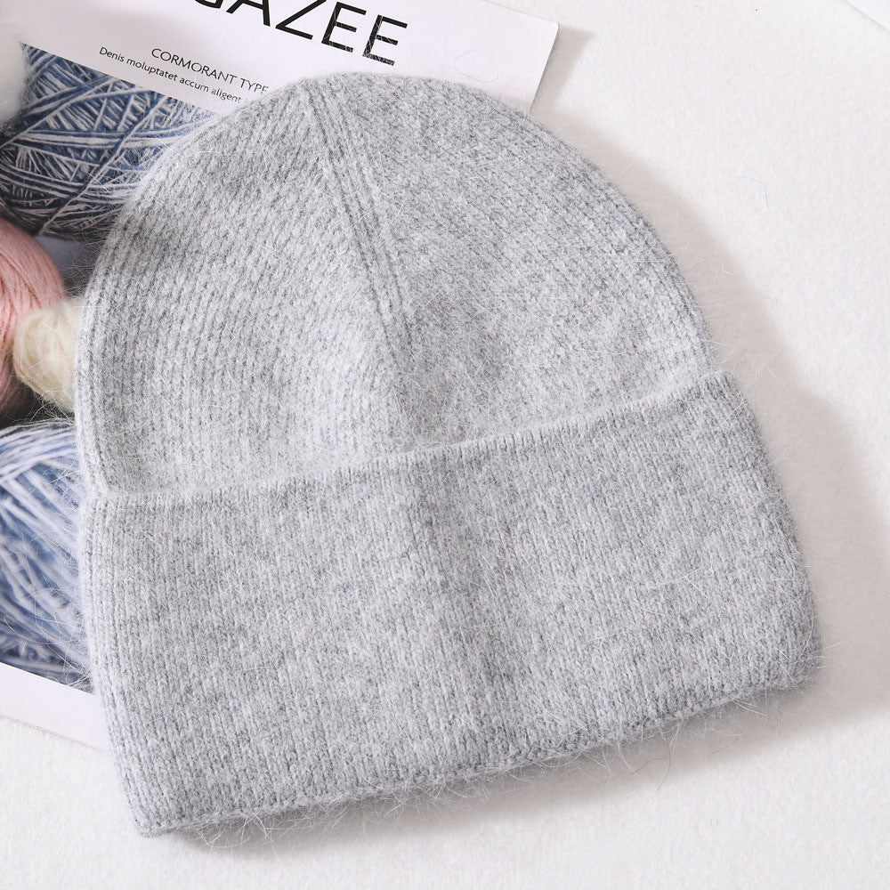 Autumn And Winter New Outdoor Solid Colour Knitted Wool