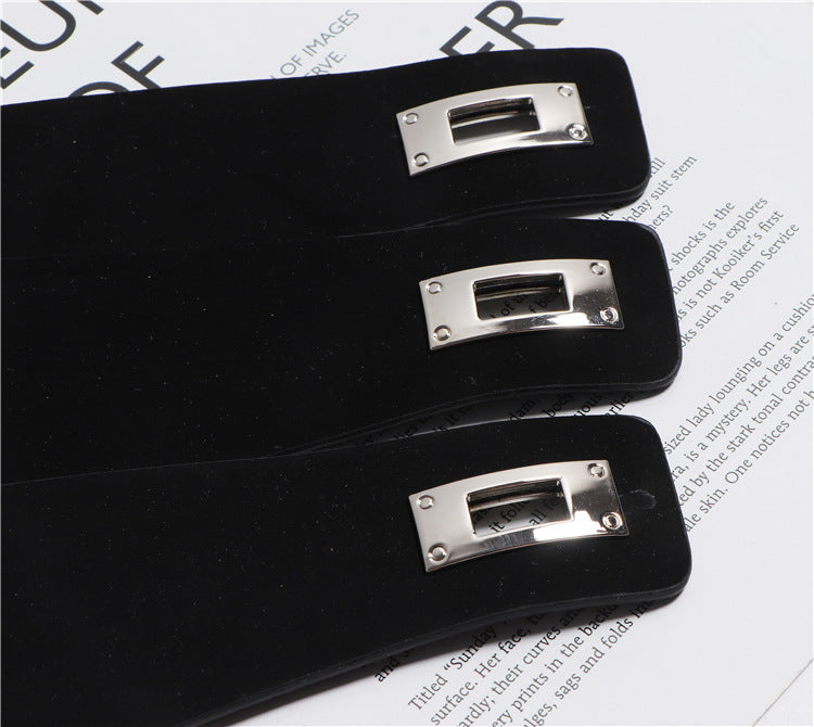 Fashion All-match Snake Pattern Stitching PU Leather Belt