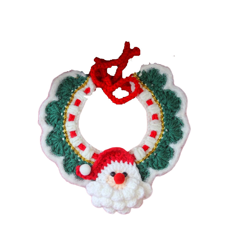 Adjustable Christmas Knit Pet Collar, Crochet Elk Pattern For Cats, Dogs & Pets, Comfortable,Stylish,