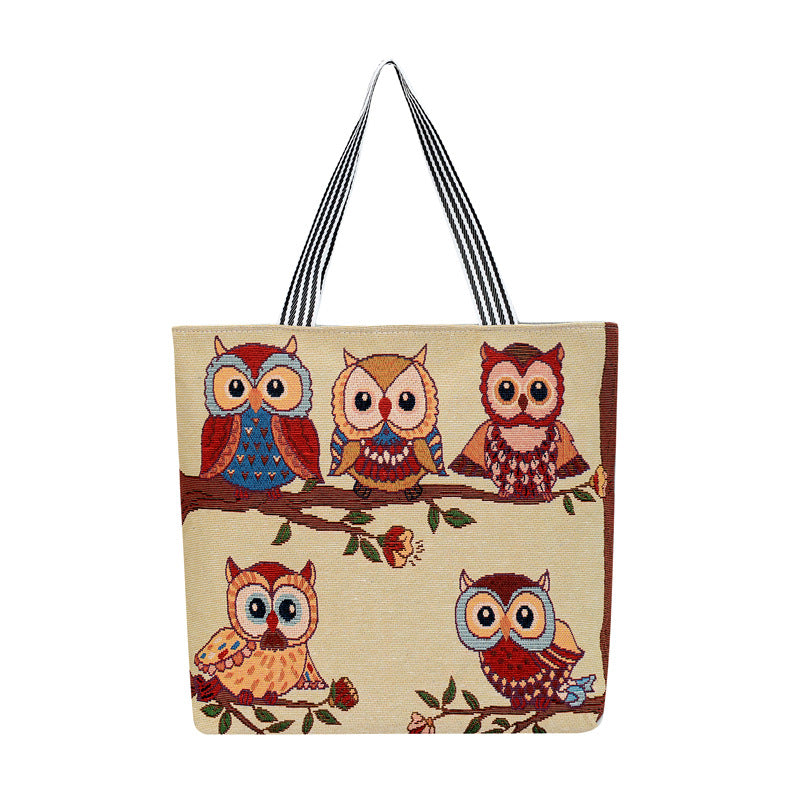 Women's Large Capacity Printed Shoulder Bag