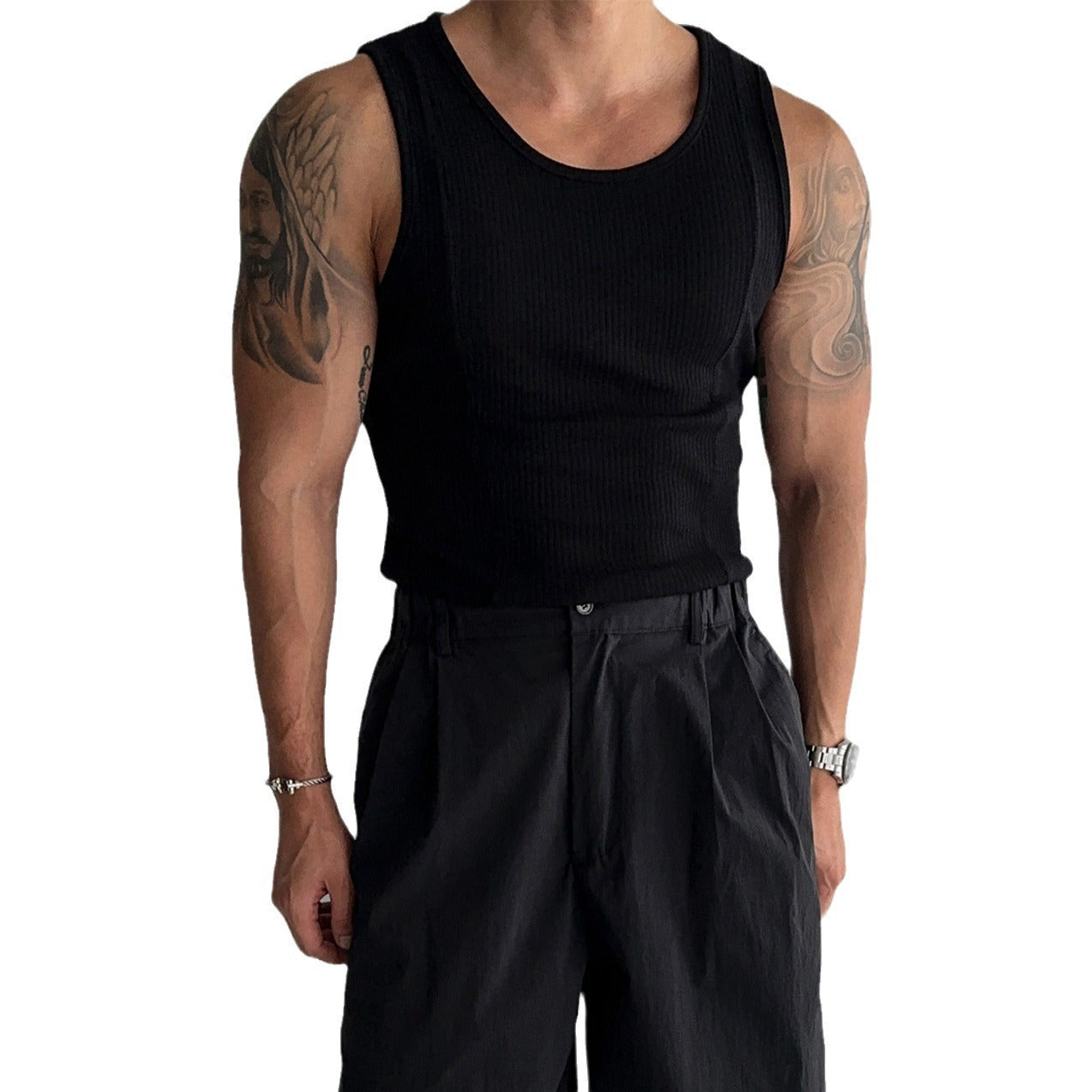 Men's Summer Running Quick-drying Fitness Sleeveless Sports Vest Top