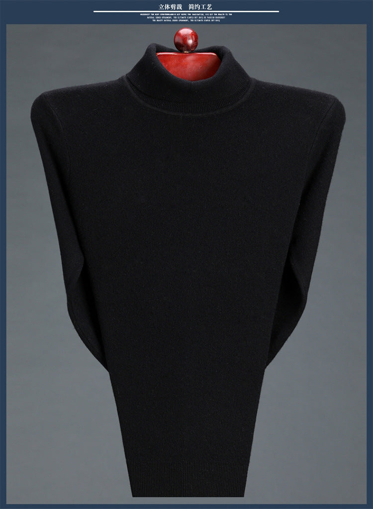Cashmere Sweater High Neck Thickened Young And Middle-aged Men