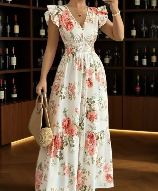 European And American-style Printed Sleeveless Dress