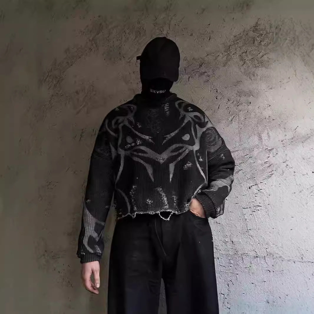 Ripped Street Tide European And American Men's And Women's Sweaters
