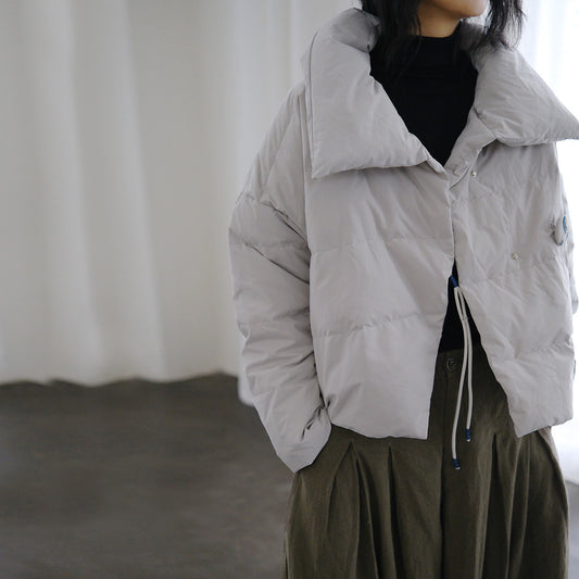 Retro Turtleneck Loose Down Jacket
