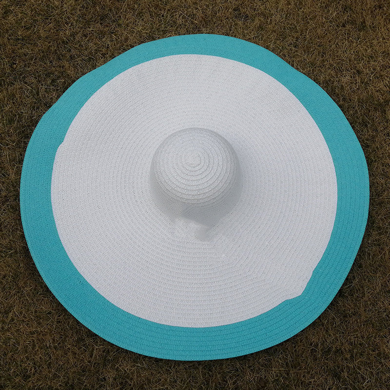 Big Brim Folding Straw Hat Sunshade 70cm