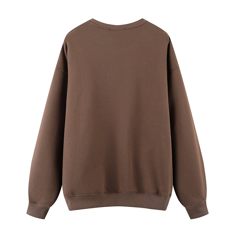 Sweatshirt Knight Print Long Sleeve Loose Pullover