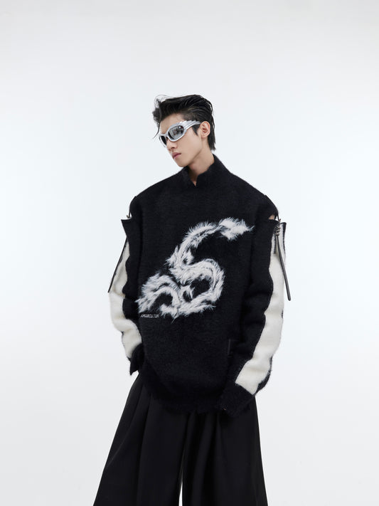 Loose Knit Sweater For Lazy Men