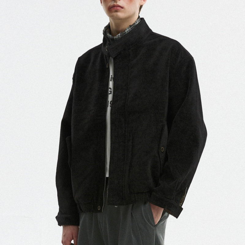 Tree Grain Texture Jacket Men's Houndstooth Lining American Retro