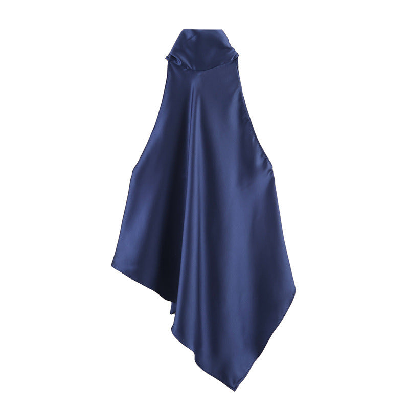 Women's Satin Halter Neck Strap Top