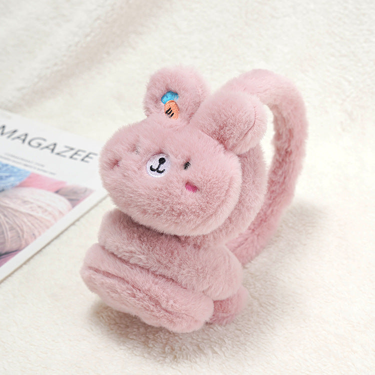 Children's Warm Cute Cartoon Plush Retractable Earmuffs