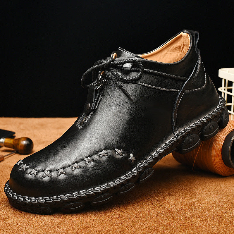 Men's Leather High Top Ankle Boots Comfortable Casual Shoes
