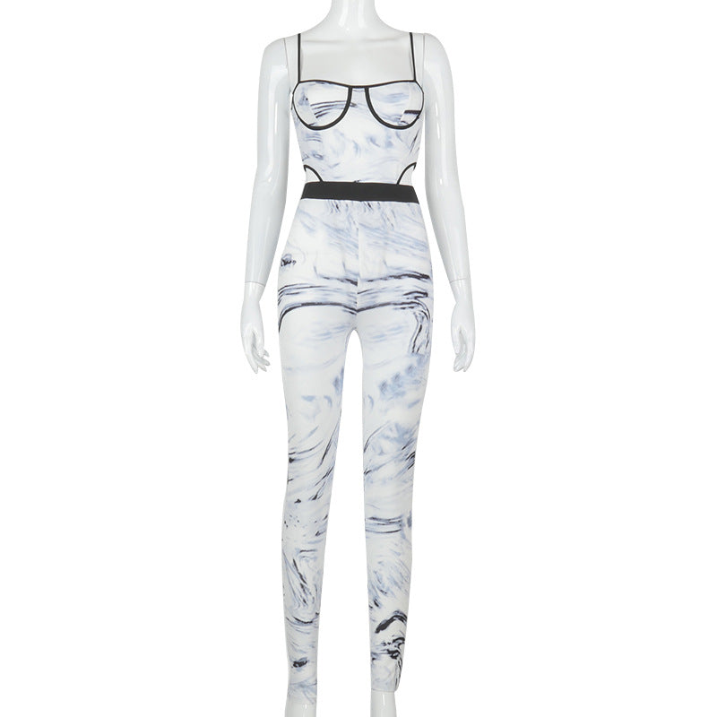 Tie-dye printed waist sling