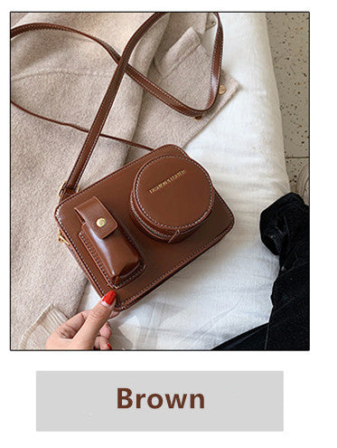 One shoulder bag camera shape bag