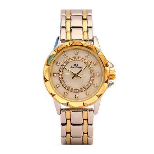 Luxury ladies full diamond steel band quartz watch