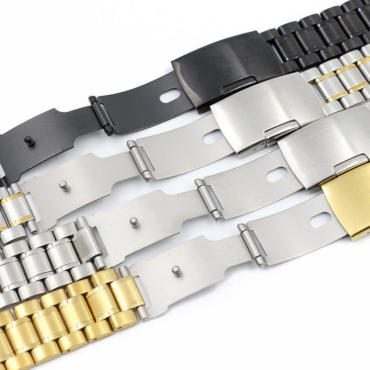 Five beads solid strap with butterfly edge snap buckle