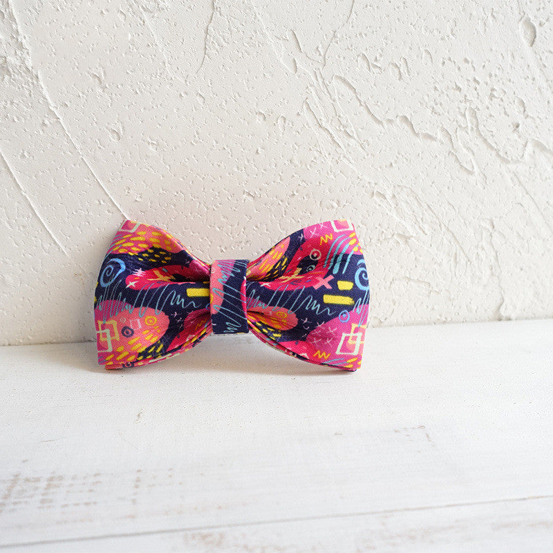 Dog collar collar flower bow