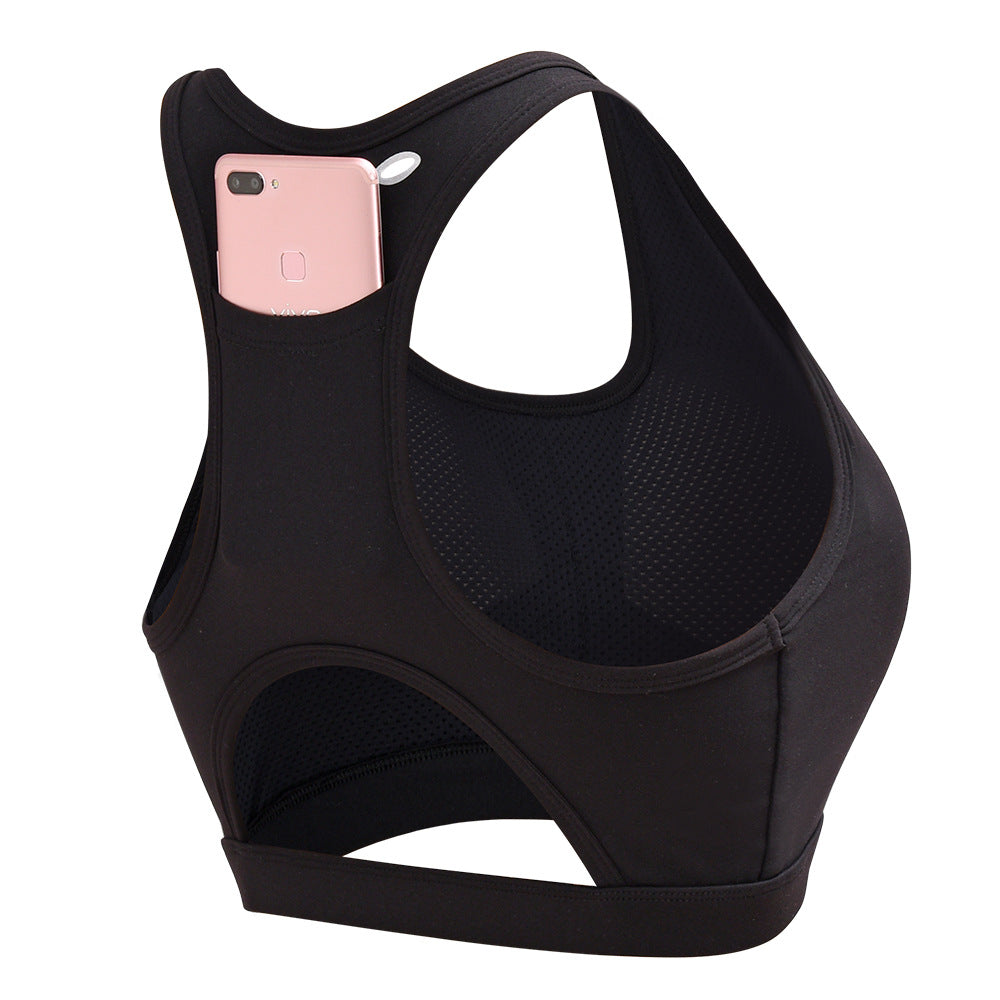 Women's Shockproof Gathered Portable Quick-drying Yoga Bra Fitness Clothes