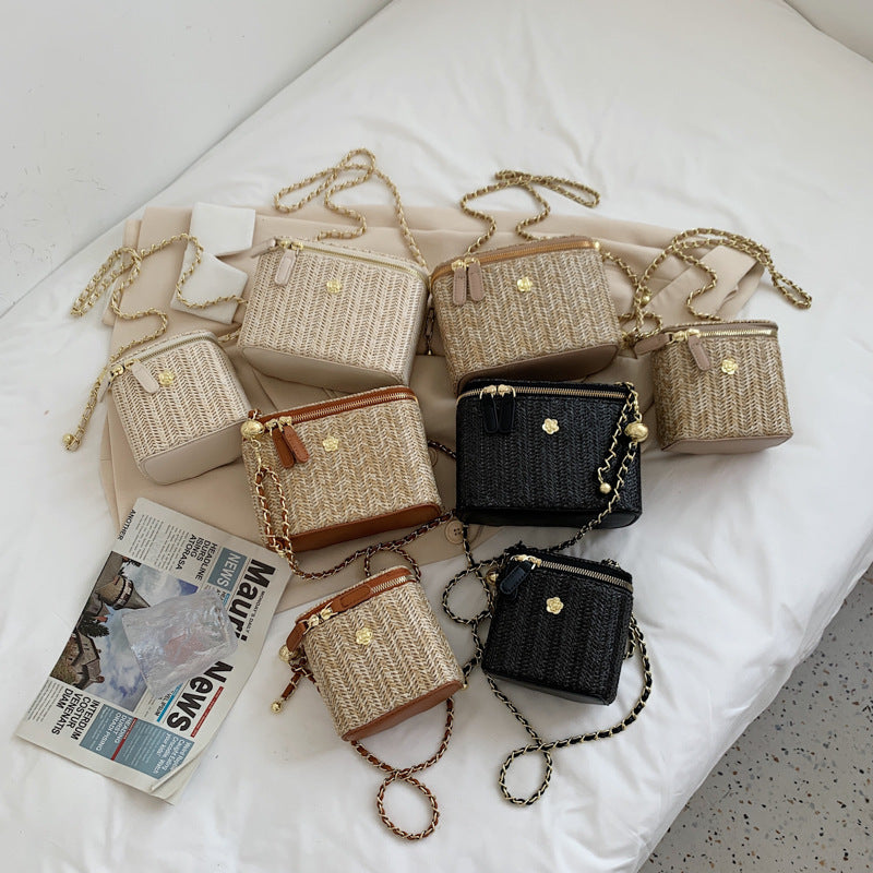 Simple Cosmetic Bag Box Straw Fairy Forest Series