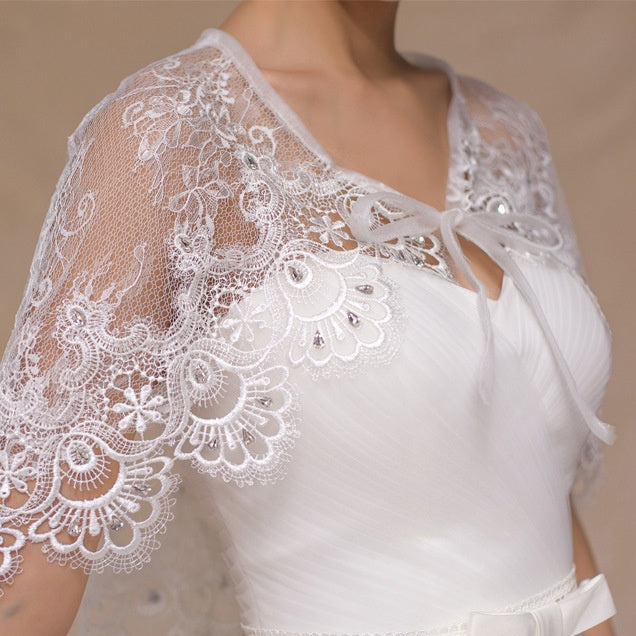 Water soluble lace shawl