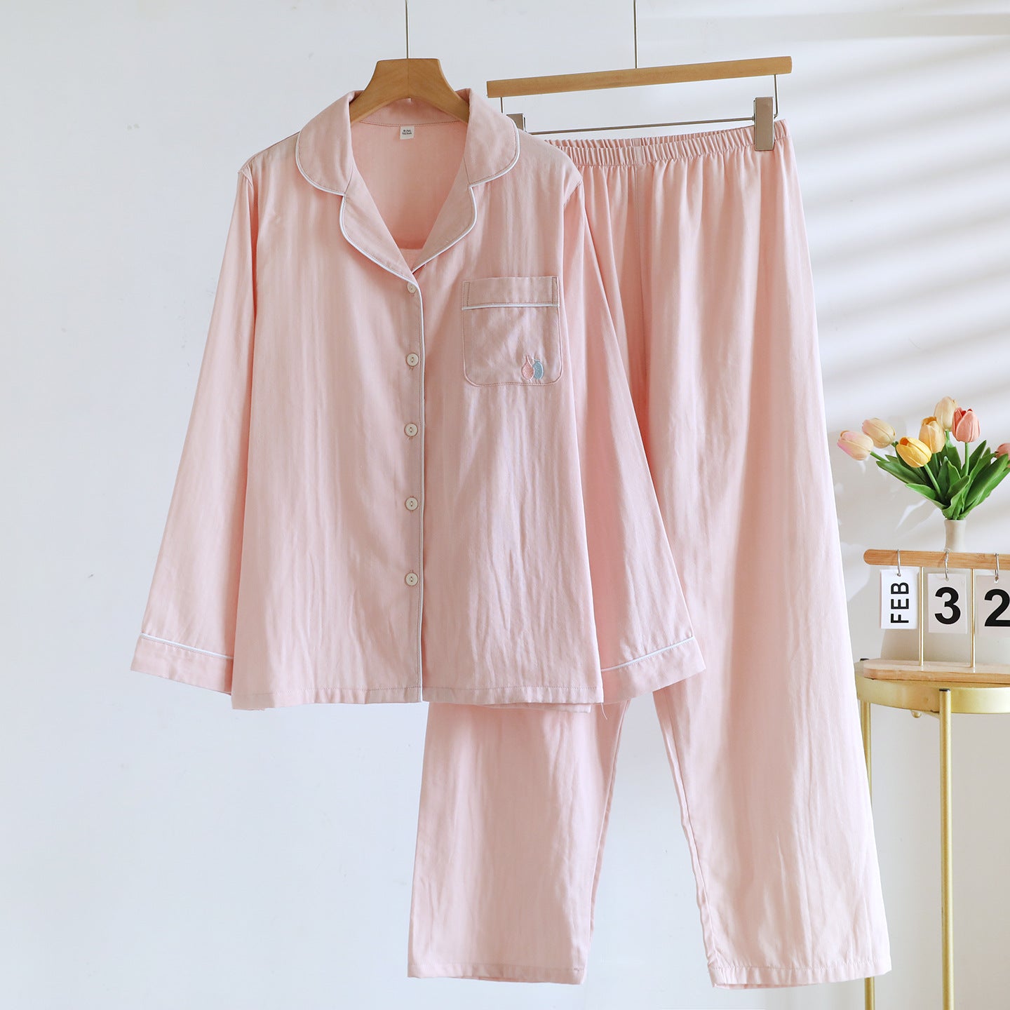 Double Pure Cotton Gauze Pajamas Women's Suit