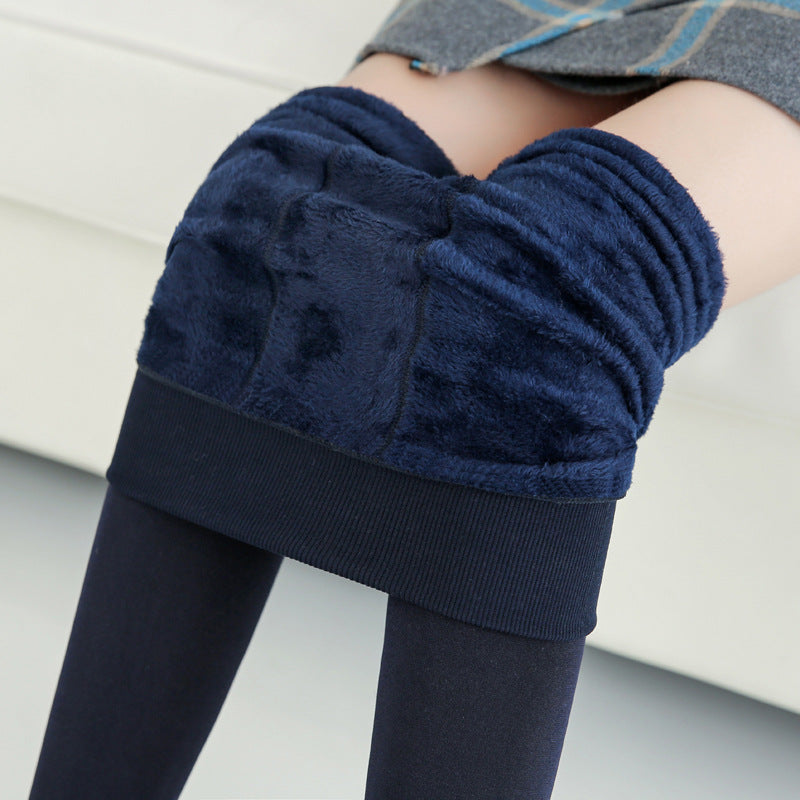 Moderigtige Varme Pelsleggings Vinter Ben Holder Varm