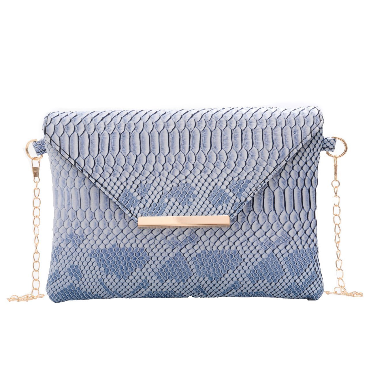 Crossbody snake print envelope bag large capacity temperament pu female bag