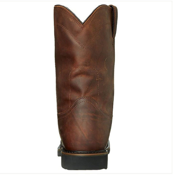 Retro Tea-colored Mens Versatile Casual Boots