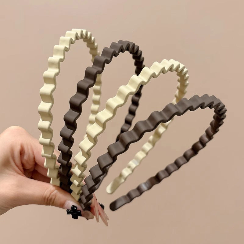Simple Frosted Wave Headband For Women