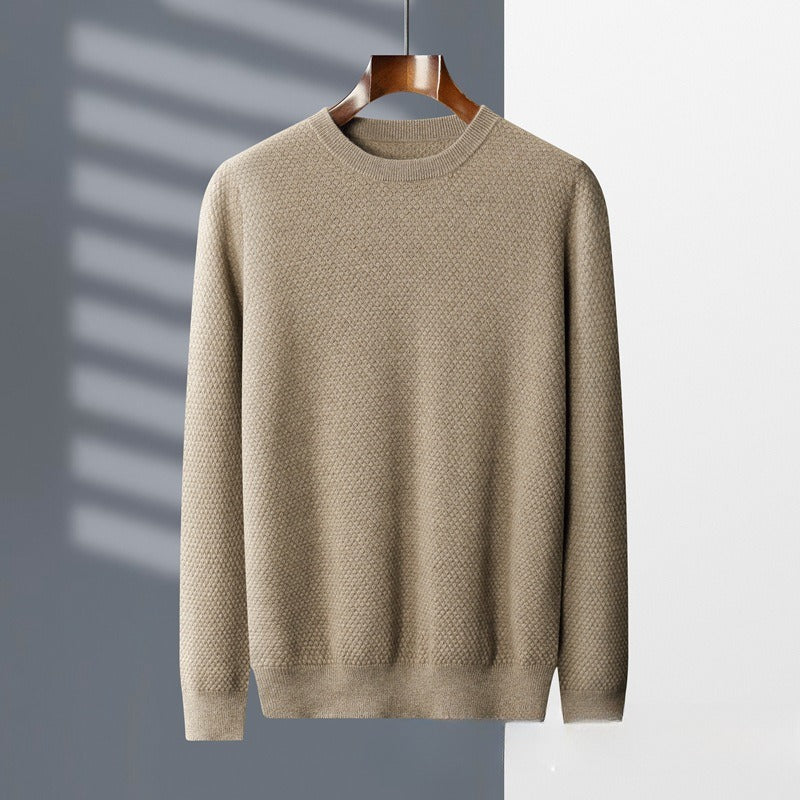 Herre EfterårVinter Business Casual Rundhalset Kashmir Sweater