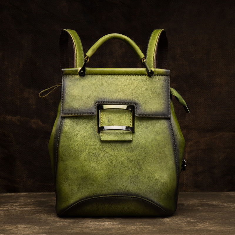 Color rubbing diagonal backpack